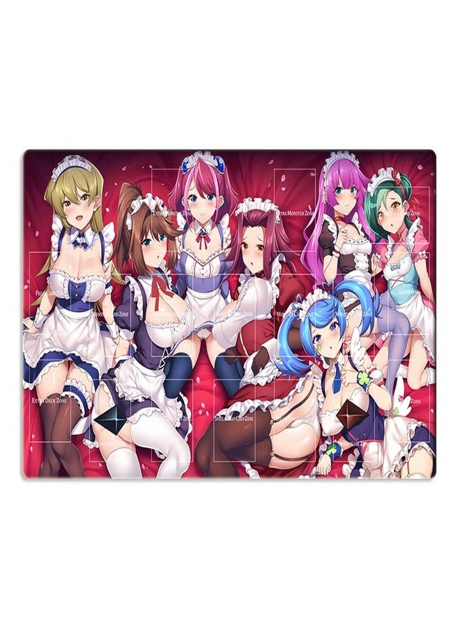 Mlikemat New Mlikemat Playmat Heroines Maid TCG CCG Trading Card Game Mat Pad +Free Bag - Image 1